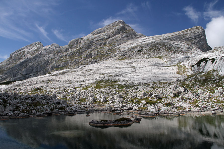 Zeleno jezero III.
Zeleno jezero z Lepim špičjem.
Ključne besede: lepo veliko malo špičje zeleno jezero dolina triglavskih jezer