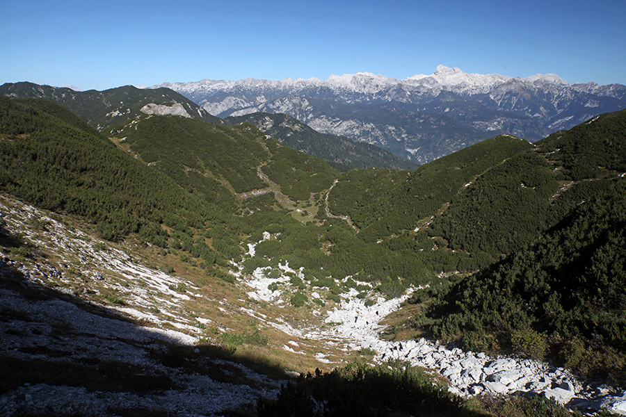 Dole
Osamljena dolina med Rodico, Malo Rodico, Špikom in Malim Raskovcem.
Ključne besede: rodica dole
