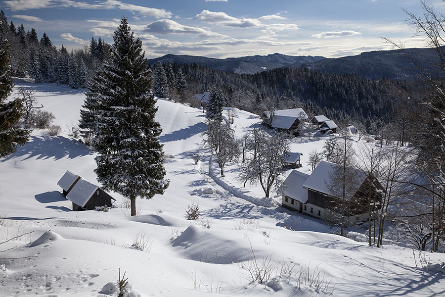 Gorjuše
Gorjuše pozimi.
Ključne besede: bohinj gorjuše