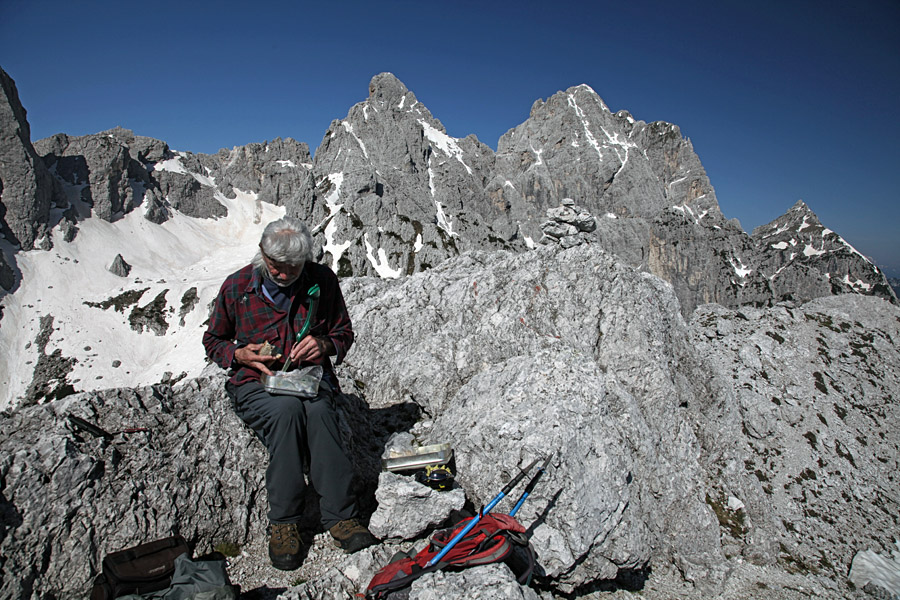 Mazanje zaseke
Če doma pozabiš nož pride prav tudi žaga ... :))
Ključne besede: lepa glava vetta bella trbiška krniška špica divja koza nabojs